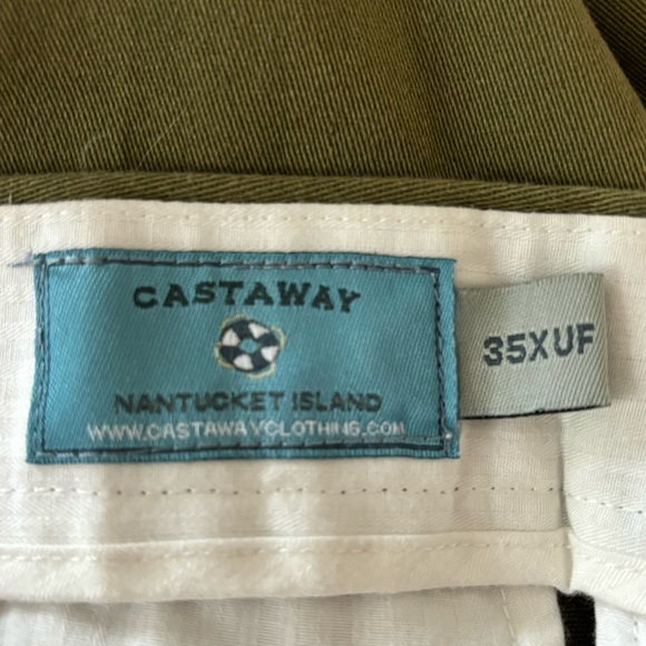 Castaway Nantucket Island Mens Size 35 Pants Chinos Mallard Duck Cotton Trousers - Picture 2 of 7